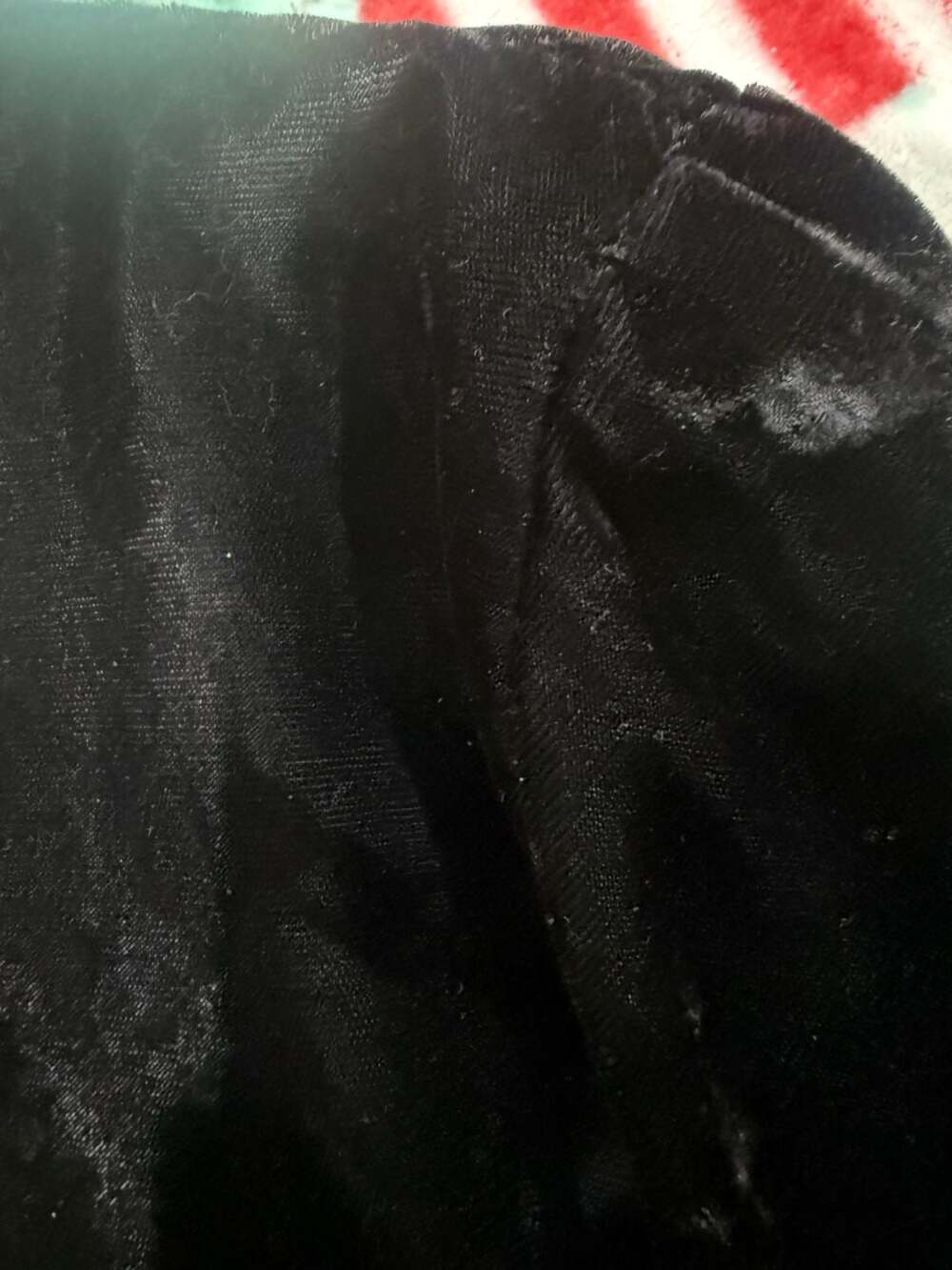 Vintage J.R. Nites Black Velvet Rhinestone Button Whimsigoth Jacket Blazer 12 - Picture 8 of 9